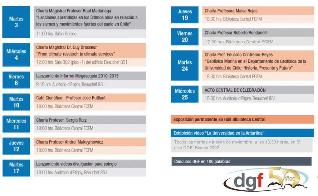 calendario 50 anos dgf
