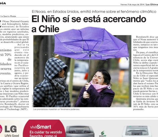 El Niño sí se está acercando a Chile