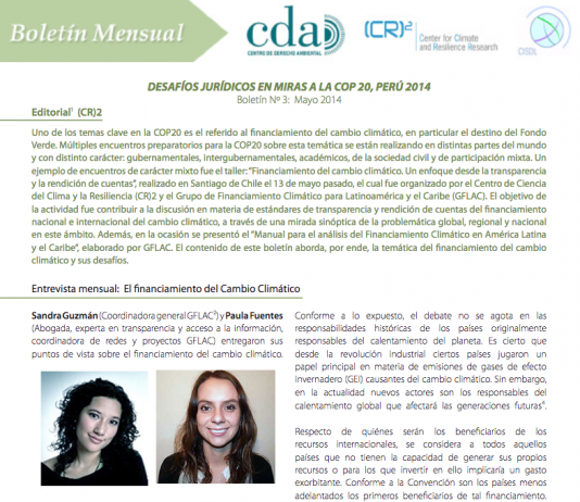 Boletín jurídico Nº3: El financiamiento del cambio climático | (CR)2