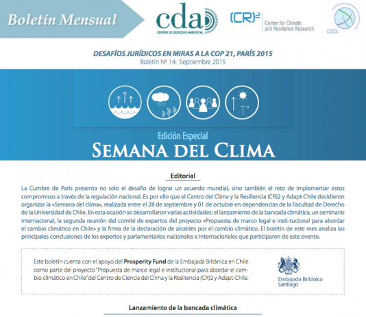 Boletín jurídico Nº14: Edición especial Semana del Clima | (CR)2