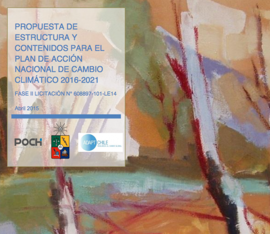 Propuesta de estructura y contenidos para el Plan de Acción Nacional de Cambio Climático 2016-2021