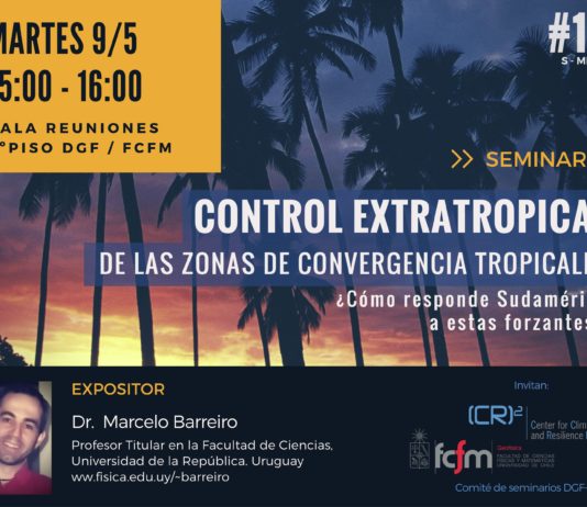9 de mayo | Seminario DGF-(CR)2 «Control Extratropical de las zonas de convergencia tropicales: ¿Cómo responde Sudamérica a estas forzantes?”