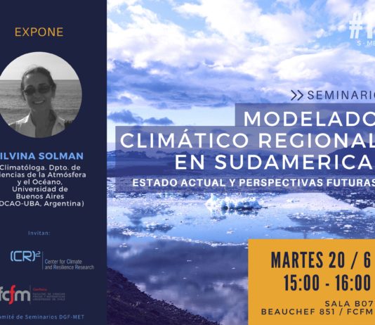 20 de junio | Seminario DGF-(CR)2 «Modelado climático Regional en Sudamérica: Estado actual y perspectivas futuras»
