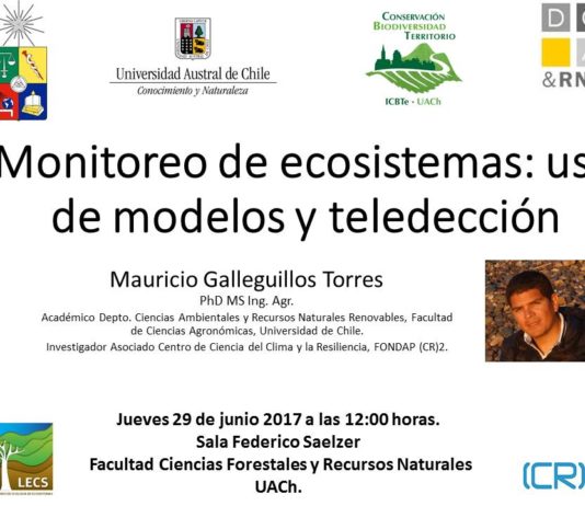 29 de junio | Charla “Monitoreo de ecosistemas: uso de modelos y teledetección”