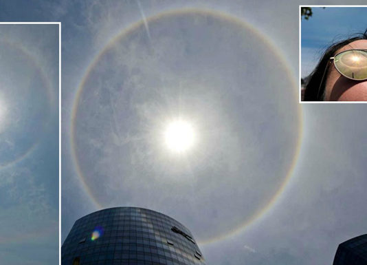 Aureola que rodeó al Sol sorprendió a los chilenos en nueve regiones y sus registros colmaron las redes sociales (El Mercurio)