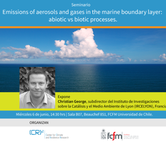6 de junio | Seminario DGF- (CR)2: “Emissions of aerosols and gases in the marine boundary layer: abiotic vs biotic processes”