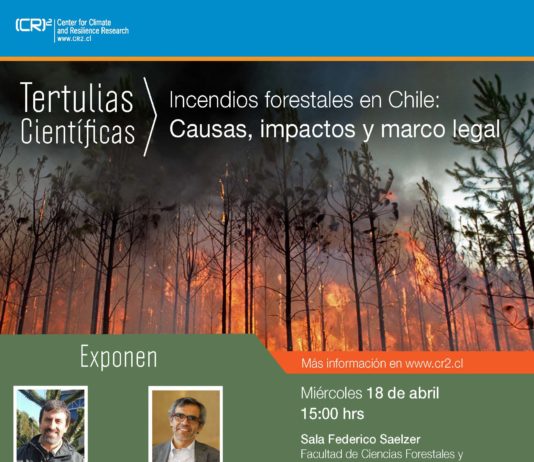 18 de abril | Tertulias científicas (CR)2 “Incendios forestales en Chile: Causas, impactos y marco legal”