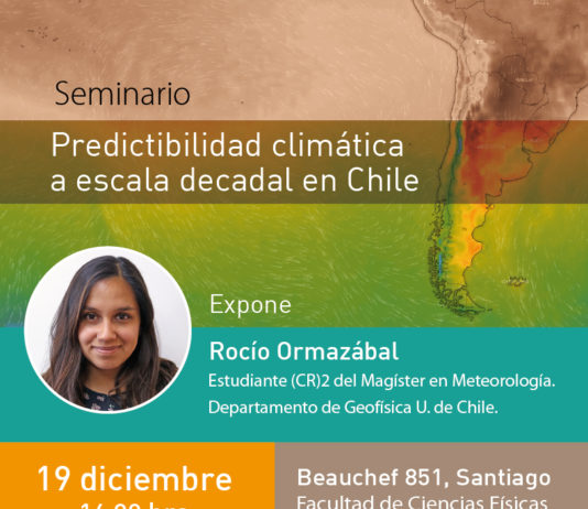19 de diciembre | Seminario (CR)2-DGF «Predictibilidad climática a escala decadal en Chile”