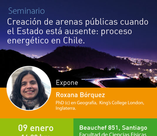 9 de enero | Seminario (CR)2-DGF “Creación de arenas públicas cuando el Estado está ausente: proceso energético en Chile»