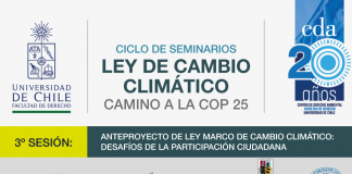 26 de agosto | Seminario “Anteproyecto de Ley Marco de Cambio Climático: Desafíos de la participación ciudadana”
