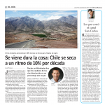 Se viene dura la cosa Chile se seca a un ritmo de 10 por década www.lun.com