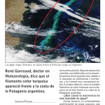 Científico chileno pilló enorme florecimiento de algas en el Atlántico www.lun.com