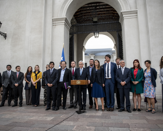 Presidente Piñera presenta al Consejo Presidencial de COP 25, la cumbre climática mundial que se desarrollará en Santiago entre el 2 y el 13 de diciembre (Prensa Presidencia)