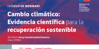 Del 13 al 23 de julio | Ciclo de webinar “Cambio climático: Evidencia científica y recuperación resiliente y sostenible”