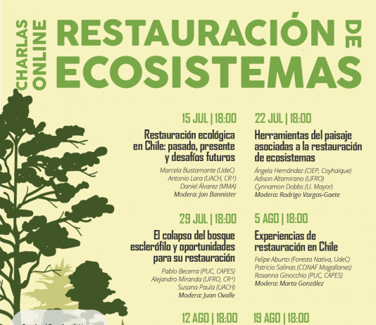 Del 15 de julio al 18 de agosto | Charlas online «Restauración de Ecosistemas»