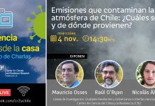 04 de noviembre | Charlas (CR)2 Ciencia desde la casa «Emisiones que contaminan la atmósfera de Chile: ¿Cuáles son y de dónde provienen?»