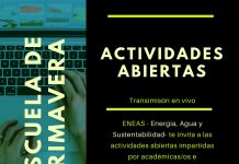08 y 09 de octubre | Escuela de Primavera 2020 ENEAS – Energía Agua y Sustentabilidad