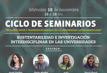 18 de noviembre | Ciclo de seminarios: «Desafíos inter y transdisciplinarios en la Universidad Latinoamericana: Sustentabilidad e investigación interdisciplinar en las universidades»