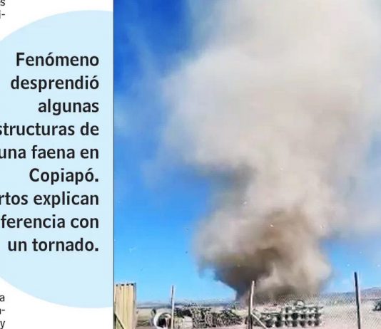Captan impactante remolino de polvo en el desierto de Atacama (Las Últimas Noticias)