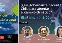 16 de diciembre | Charlas (CR)2 Ciencia desde la casa «¿Qué gobernanza necesita Chile para abordar el cambio climático?»
