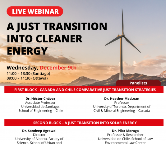 9 de diciembre | Seminario «Transición justa hacia una energía limpia»
