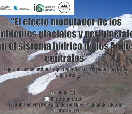 9 de junio | Ciclo de charlas «Geografía de Montaña, situación de las fuentes y reservas de agua dulce de los Andes»