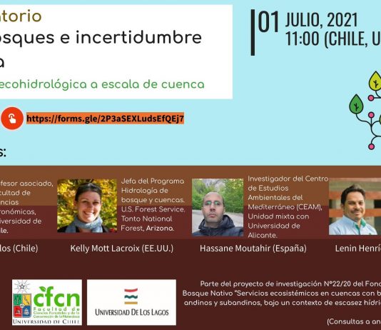 1 de Julio | Conversatorio «Agua, bosques e incertidumbre climática-Modelación ecohidrológica a escala de cuenca»