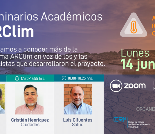 14 de junio | Tercera sesión Ciclo de Seminarios Académicos ARClim
