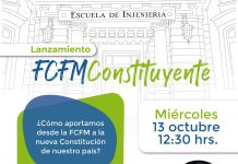 13 de octubre | Lanzamiento FCFM Constituyente ¿Cómo aportamos desde la FCFM a la nueva Constitución de nuestro país?