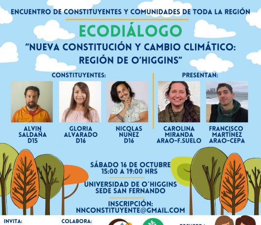 16 de octubre | Ecodiálogo «Nueva Constitución y cambio climático: Región de O’Higgins»