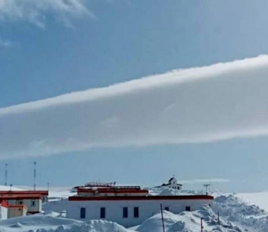 Qué es esa nube tipo tubo que apareció en la Antártica (Las Últimas Noticias)