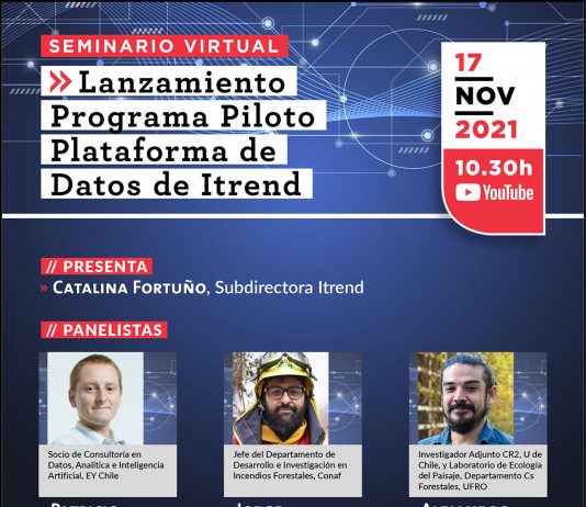 17 de noviembre | Seminario virtual «Lanzamiento Programa Piloto Plataforma de Datos de Itrend»