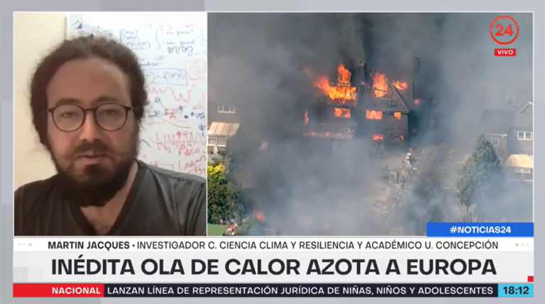 Martín Jacques por ola de calor en Europa: «Mientras no paremos las emisiones de gases de efecto invernadero, las proyecciones son cada vez más pesimistas» (24 Horas)