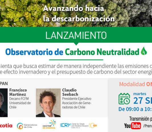 27 de septiembre | Lanzamiento Observatorio de Carbono Neutralidad