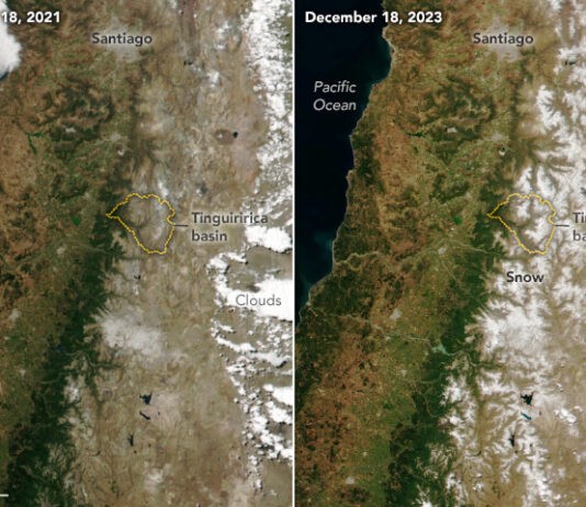 Agua para el año: Satélites muestran que hace 8 veranos no había tanta nieve en los Andes (El Desconcierto)