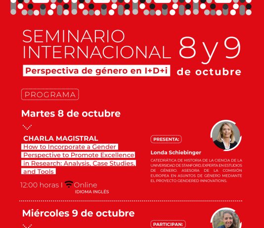 8 y 9 de octubre | Seminario internacional Perspectiva de género I+D+i