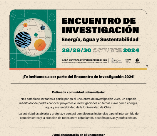 28 al 30 de octubre | Encuentro de Investigación 2024: Energía, Agua y Sustentabilidad