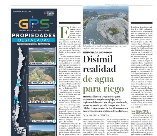 Dísimil realidad de agua para riego (Revista del Campo)