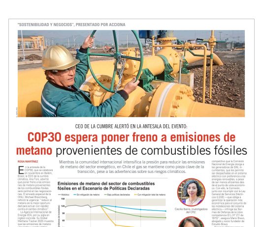 COP30 espera poner freno a emisiones de metano provenientes de combustibles fósiles (El Mercurio)
