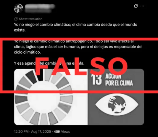 Es falso que la actividad humana no impacte en el cambio climático (malaespinacheck.cl)