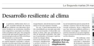 Desarrollo resiliente al clima (La Segunda)
