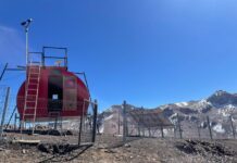 Activan instrumento para medir el nivel de precipitaciones en la estación meteorológica Cerro Tres Puntas