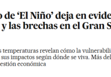 El fenómeno de ‘El Niño’ deja en evidencia la segregación y las brechas en el Gran Santiago de Chile (El País)
